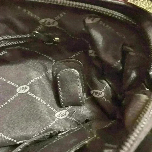 DEREK ALEXANDER Black/Brown Leather Satchel - Picture 7 of 12